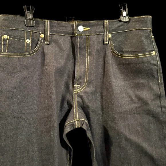 CIVILIANAIRE 11 oz Gold Selvage Denim Slim Jeans - Indigo - Mens SZ 35